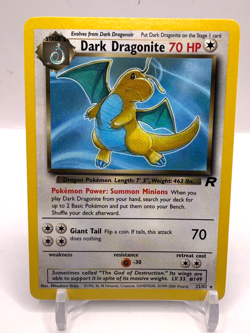 Pokemon Dark Dragonite 22/82 Team Rocket Regular Rare Unlimited ENG 70 HP 1999 - Image 1