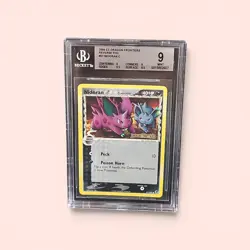 2006 Pokemon EX Nidoran Reverse Holo 57/101 Dragon Frontiers Beckett 9 Pop 1 - Image 1