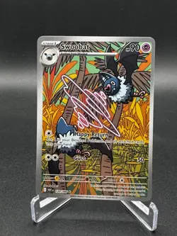 Pokemon Swoobat 120/086 Sv: White Flare Illustration Rare Full Art NM - Image 1