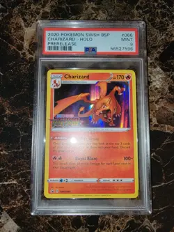 Pokemon TCG Charizard Prerelease Holo SWSH066 Black Star Promo PSA 9 MINT! - Image 2