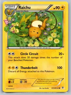 Raichu RC9 Generations 2016 Radiant Collection Common Pokemon LP - Image 1