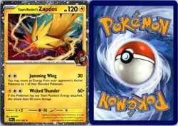 Team Rocket's Zapdos 070/182 Rare Destined Rivals Pokemon Cosmos Holo Near Mint - Image 3
