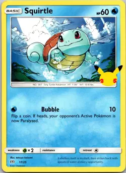 Squirtle 017/025 Promo McDonald's 25th Anniversary Promos Pokemon MP - Image 1