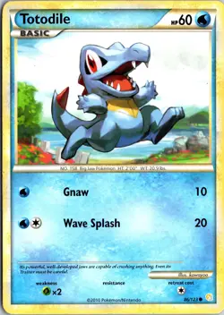 Totodile 86/123 Common HeartGold & SoulSilver Pokemon Near Mint - Image 1