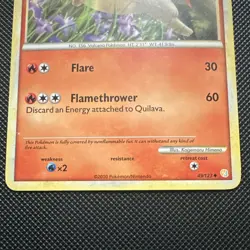 Nintendo Pokemon TCG Quilava 49/123 HeartGold SoulSilver Regular Non-Holo UC Eng - Image 3