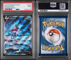2023 Pokemon SWSH Crown Zenith Suicune V Galarian Gallery #GG38 PSA 9 - Image 3