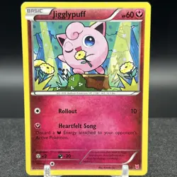 Jigglypuff 12/30 Common XY Trainer Kit Bisharp and Wigglytuff Pokemon Card - Image 1
