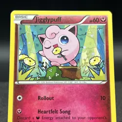 Jigglypuff 12/30 Common XY Trainer Kit Bisharp and Wigglytuff Pokemon Card - Image 4