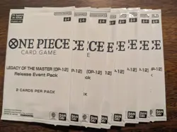 LOT OF 8 ONE PIECE Card Game: OP-12 Legacy of the Master Event Pack - EN - Image 1