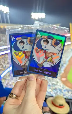 ONE PIECE 2026 LA DODGERS MONKEY D. LUFFY DON CARD, PROMO 7/2/26, SEALED - Image 2