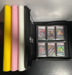 Graded Card Slab Binder For PSA & CGC High Quality Dark Background 48 Pocket - Image 1