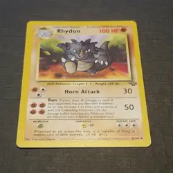 Rhydon 45/64 - Jungle Set - VINTAGE WOTC POKEMON CARD - UNLIMITED - NM - Image 1