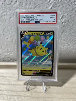 2021 Pokemon Japanese Flying Pikachu V #023 PSA 9 - Image 1