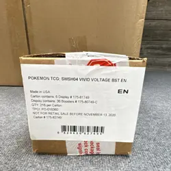 Pokemon TCG Sword & Shield Vivid Voltage Booster Box Case SEALED - Image 1