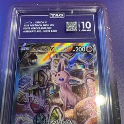 2021 Pokemon Japanese Eevee Heroes Espeon V Alt Art 081 TAG 10 Gem Mint RANK 1 - Image 2