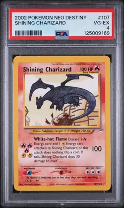 2002 POKEMON NEO DESTINY #107 SHINING CHARIZARD PSA 4 - Image 1