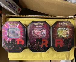 x7 Pokemon Destined Rivals Team Rocket Tins - Image 1