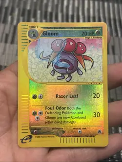 Pokemon TCG Gloom 78/165 Expedition 2002 Reverse Holo- DMG - Image 1