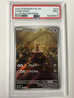 2023 Pokemon SV Paldea Evolved Sandygast Illustration Rare 214/193 Holo - PSA 9 - Image 1