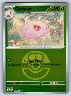 Cascoon (Love Ball) 014/217 Common Ascended Heroes Pokemon Reverse Holo NM - Image 1