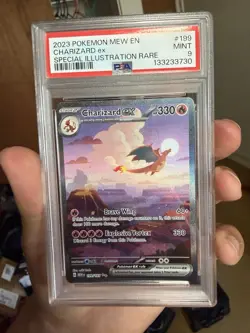 Pokemon Charizard ex 199/165 SV Scarlet & Violet 151 SIR Holo EN PSA 9 - Image 1