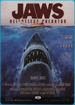 Jaws Relentless Predator (Secret Lair Promo) FOIL MINT MTG MAGIC CARD (519896) - Image 1