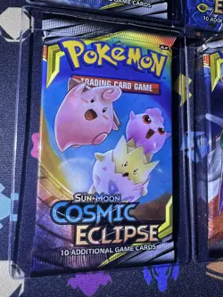 Pokemon TCG Cosmic Eclipse Booster Pack Art Set New Sealed 4 Packs - Image 4