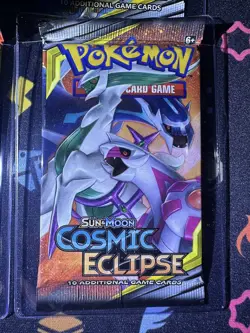 Pokemon TCG Cosmic Eclipse Booster Pack Art Set New Sealed 4 Packs - Image 5