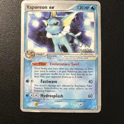Vaporeon EX 2007 Tom Roos World Championship 110/113 Deck Regular Card MP - Image 1