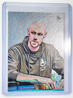 Stephen Chidwick Platinum Plated Artist Signed “Poker Legend” Trading Card 1/1 - Image 1