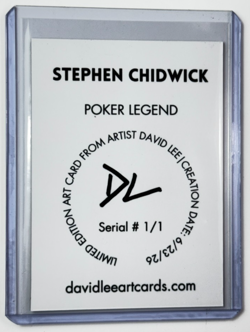 Stephen Chidwick Platinum Plated Artist Signed “Poker Legend” Trading Card 1/1 - Image 2
