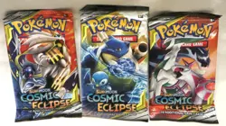 Pokemon Pokemon Sun & Moon Cosmic Eclipse **New & Sealed** 3 Booster Packs - Image 1