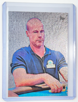 Patrik Antonius Platinum Plated Artist Signed “Poker Legend” Trading Card 1/1 - Image 1