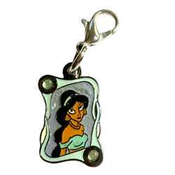 Vintage Disney Princess Jasmine Clip On Charm Aladdin Zipper Pull Purse Signed - Image 2