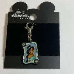 Vintage Disney Princess Jasmine Clip On Charm Aladdin Zipper Pull Purse Signed - Image 4