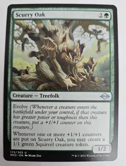 MTG Scurry Oak x 2 Modern Horizons 2 #172 Green Uncommon 2021 - Image 2