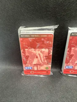 1995 UPPER DECK GTE AFC & NFC NFL 2 COMPLETE SET PHONE CARDS - FACTORY SEALED - Image 2