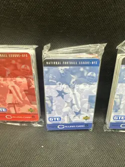 1995 UPPER DECK GTE AFC & NFC NFL 2 COMPLETE SET PHONE CARDS - FACTORY SEALED - Image 4