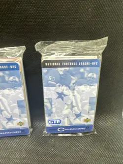 1995 UPPER DECK GTE AFC & NFC NFL 2 COMPLETE SET PHONE CARDS - FACTORY SEALED - Image 5