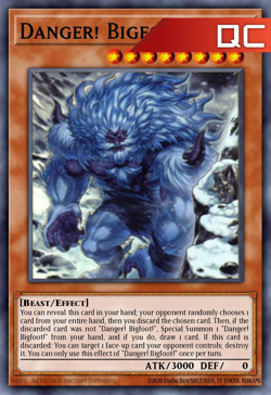 Danger! Bigfoot! (Alternate Art) - RA03-EN019 - Quarter Century Secret Rare - Image 1