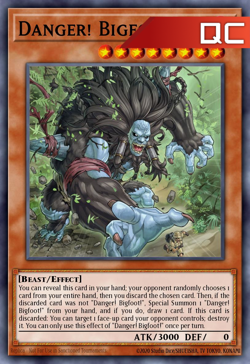 Danger! Bigfoot! - RA03-EN019 - 1st Edition - Quarter Century Secret Rare - Image 1