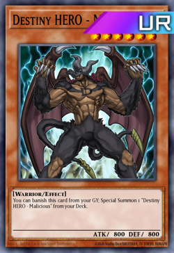 Destiny HERO - Malicious - RA03-EN001 - 1st Edition - Ultra Rare - Image 1