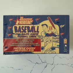 2001 Bowman Heritage Baseball Factory Sealed Box 24 Packs - RARE - Image 1