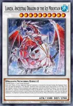 Lancea, Ancestral Dragon of the Ice Mountain RA05-EN045 Platinum Secret Rare ... - Image 1