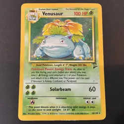 Venusaur 18/130 Holo Rare Base Set 2 WOTC Pokemon Card MP/HP Vintage - Image 1
