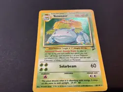 Venusaur 18/130 Holo Rare Base Set 2 WOTC Pokemon Card MP/HP Vintage - Image 3