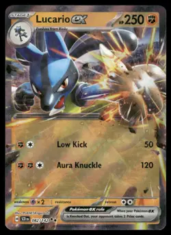 Pokemon Cards Lucario ex 82/142 Stellar Crown Double Rare NM - Image 1