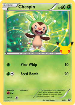Chespin (XY01) (Jumbo Card) [First Partner Pack] - Image 1