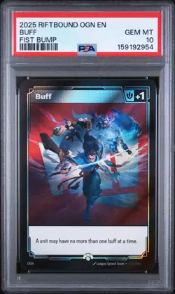 PSA 10 2025 Riftbound Fist Bump Buff Promo Card - Image 1