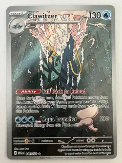 Clawitzer 141/132 Mega Evolution Illustration Rare Pokemon TCG Holo Card NM - Image 1